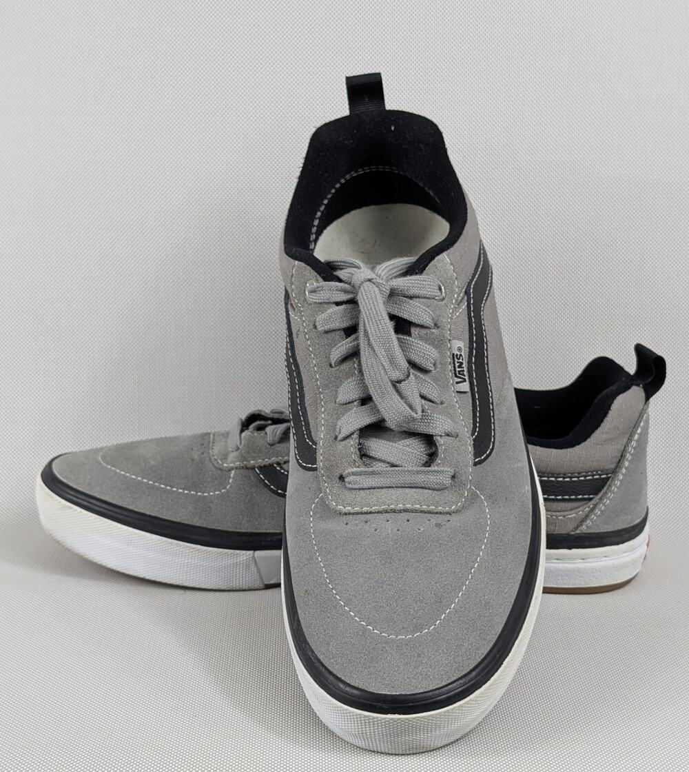 EXCELLENT Vans Kyle Walker Pro Gray White Low Black Skate Mens Size 9 VN0A2XSGVF